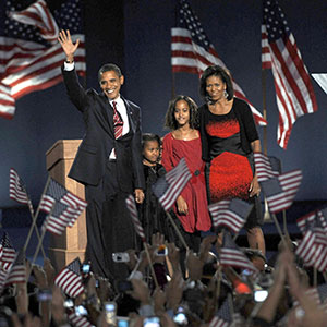 Barack Obama e família