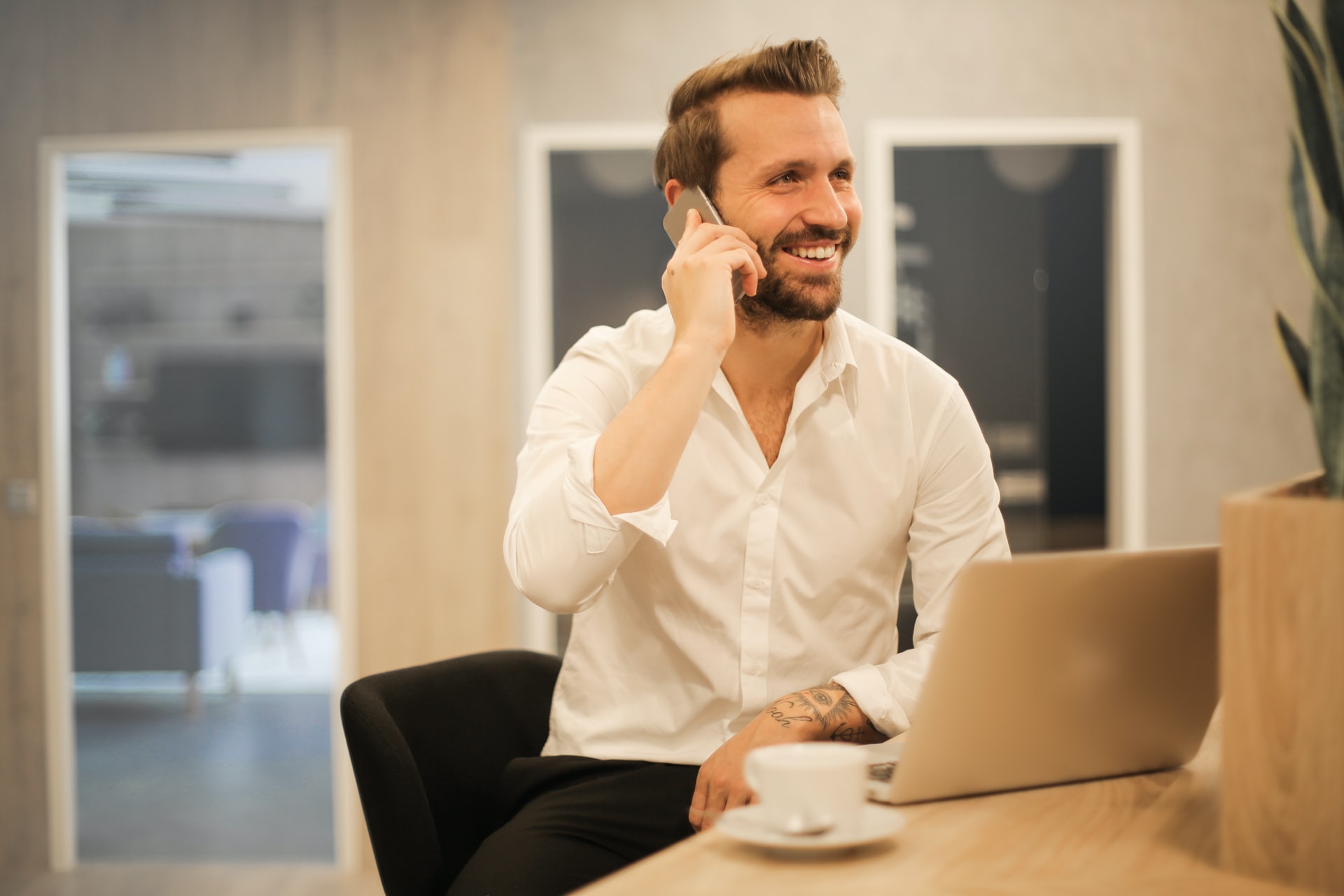 man on mobile phone 