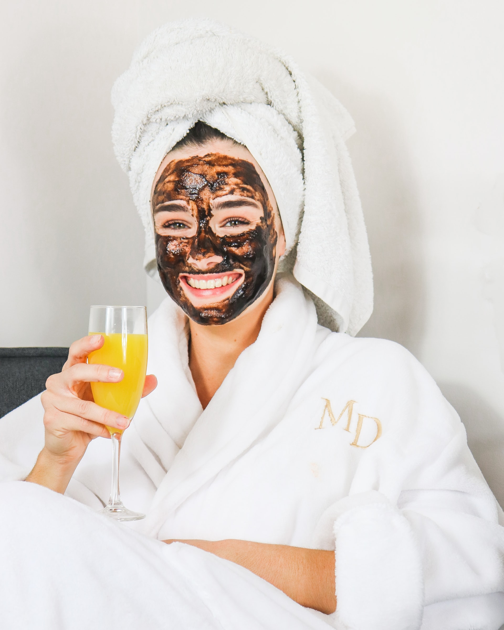 woman enjoying the spa